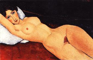 Amedeo Modigliani Reclining Nude on a Red Couch Germany oil painting art